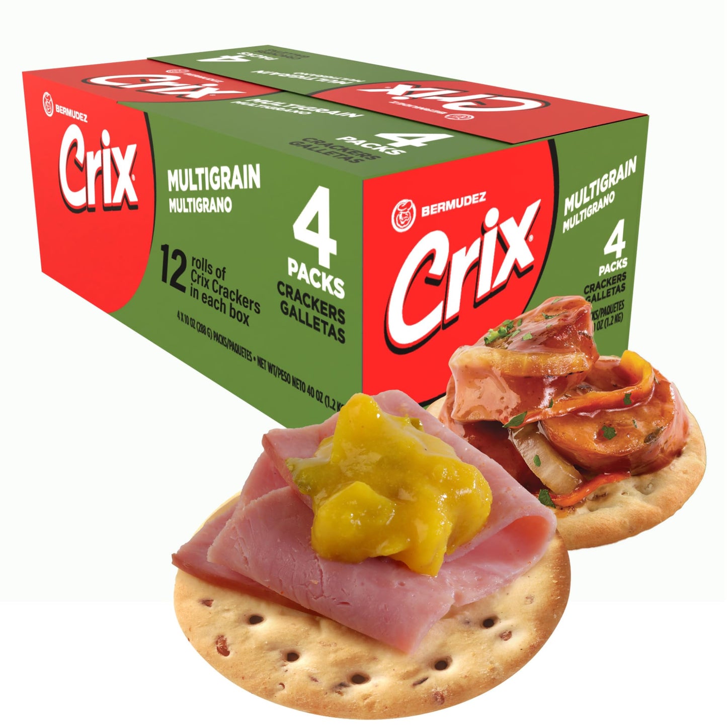 Crix Multigrain ers - 12 Individually Wrapped Rolls (4 x 3 Packs) | Crispy Caribbean-Style Multi Grain ers