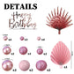 Rose Pink Cake Toppers Rose Cake Decorations For Women Birthday Boho Wedding Pink Cake Decor Birthday Cake Decoration (Rose Pink