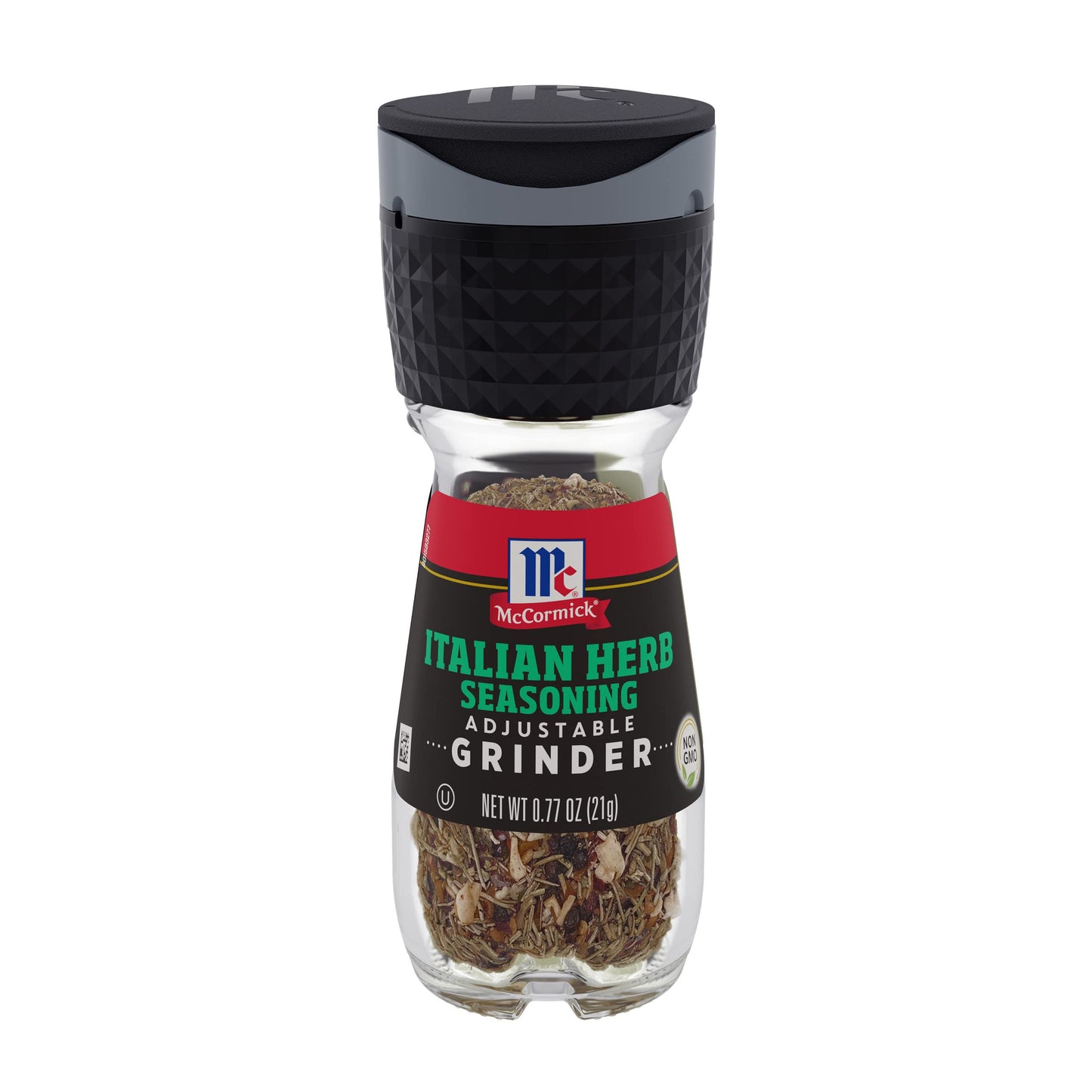 McCormick Italian Herb Seasoning Grinder, 0.77 oz (Pack of 6), Black, Model 10052100845866
