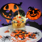 EPHVODI Halloween Sprinkles - Edible Pumpkin Sprinkles, Orange & Black Pearl, Cake & Cupcake Toppers, Halloween Decor