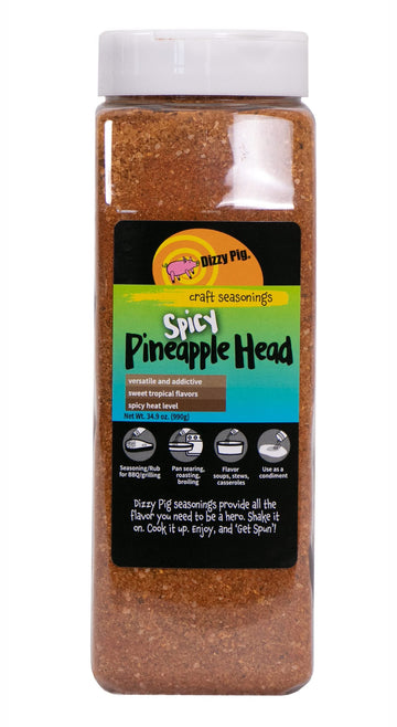 Dizzy Pig Tropical Seasoning Rub, Spicy Pineapple Head, 34.88 oz, MSG Free, Gluten Free
