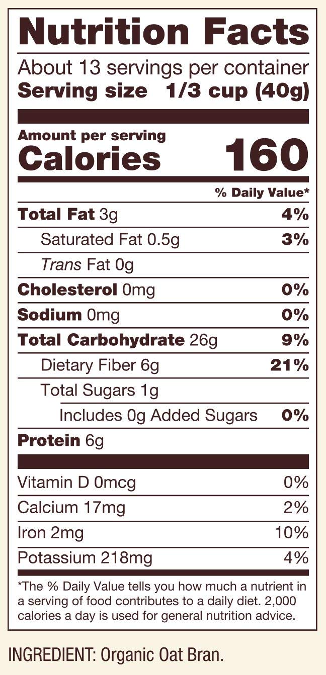 Bob s Red Mill Organic Oat Bran, 18oz (Pack of 4) - Non GMO, Vegan, Kosher