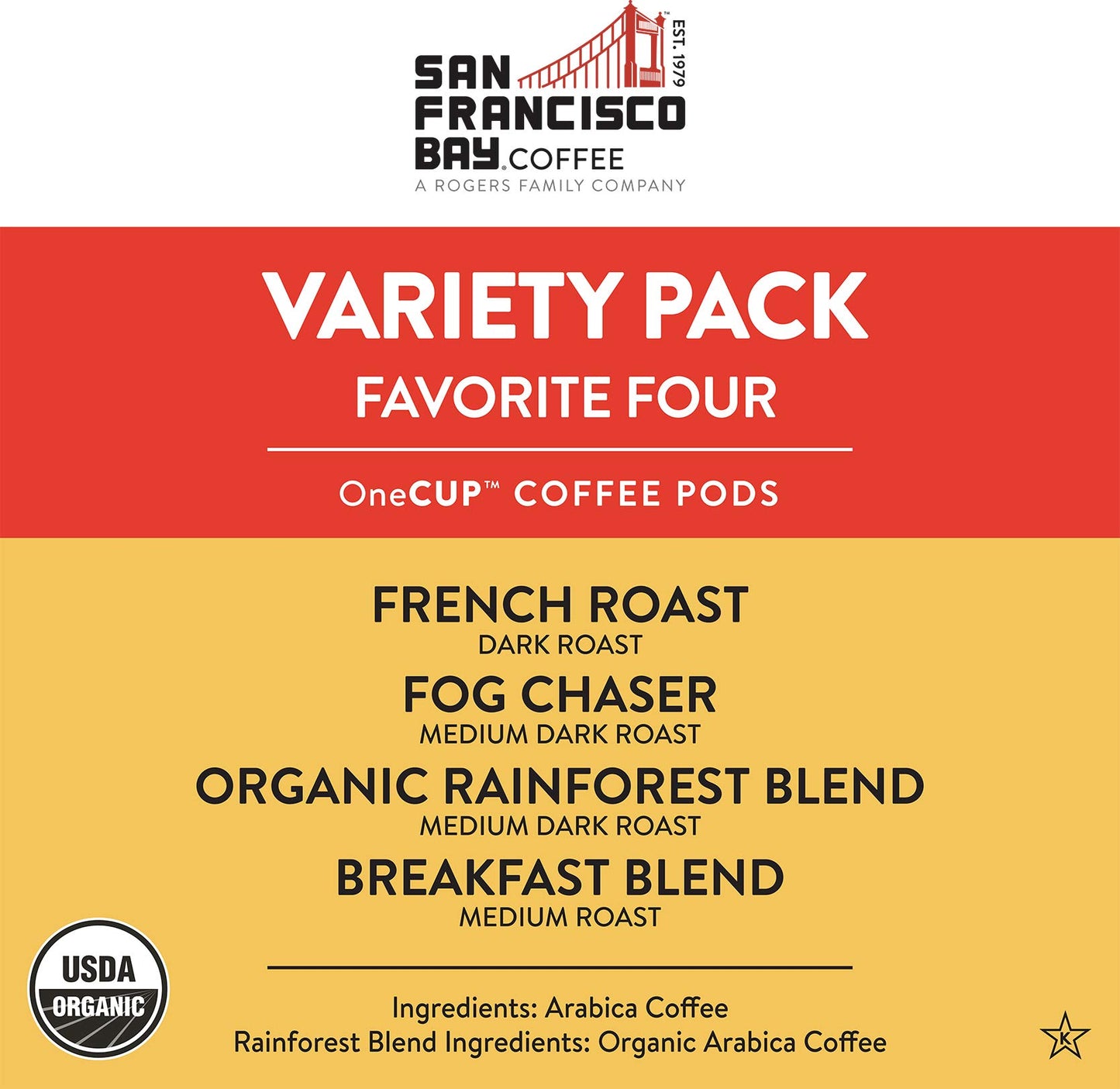 San Francisco Bay Compostable Coffee Pods - Original Variety Pack (80 Ct) K Cup Compatible Including Keurig 2.0, French, Breakfa