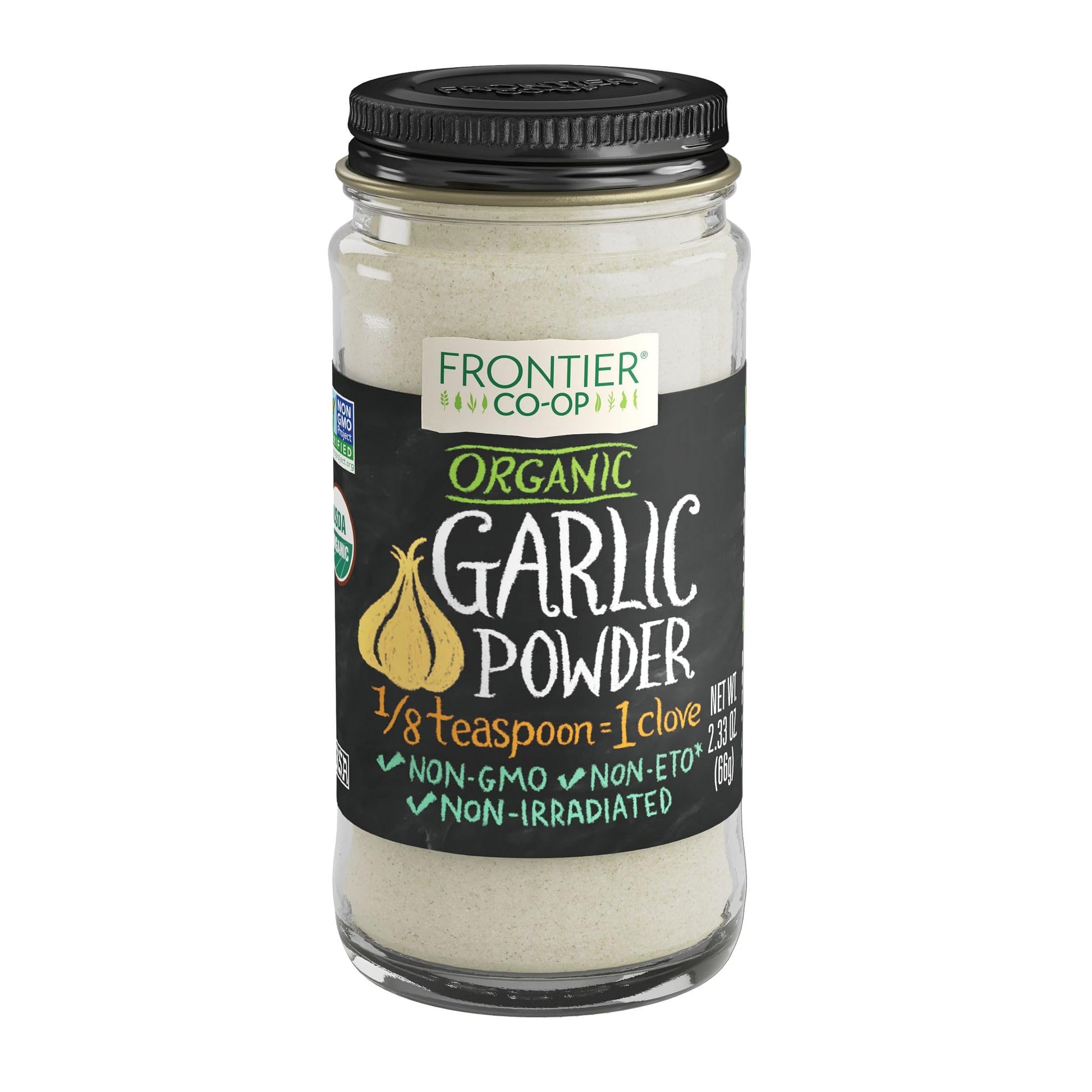 Frontier Garlic Powder Organic Bottle, 2.33 Ounce