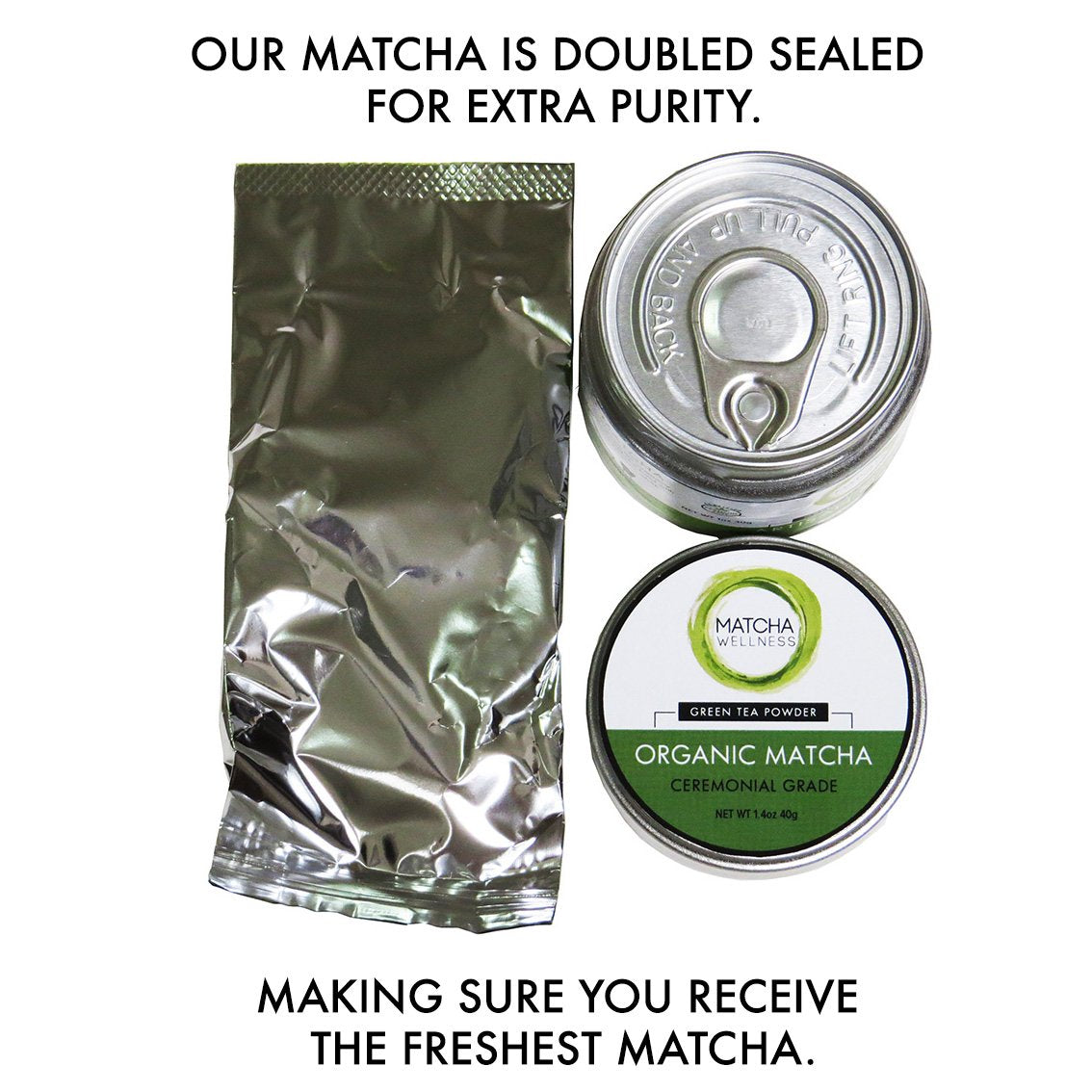 eco heed Matcha Green Tea Powder Organic Ceremonial Grade 1.4oz - 1st Harvest enhanced Matcha From Uji - Matcha Wellness