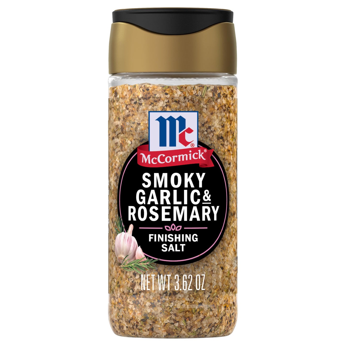 McCormick Finishing Salt, Smoky Garlic & Rosemary, 3.62 oz, Perfect for Roasted Veggies, Chicken, Pork, and More