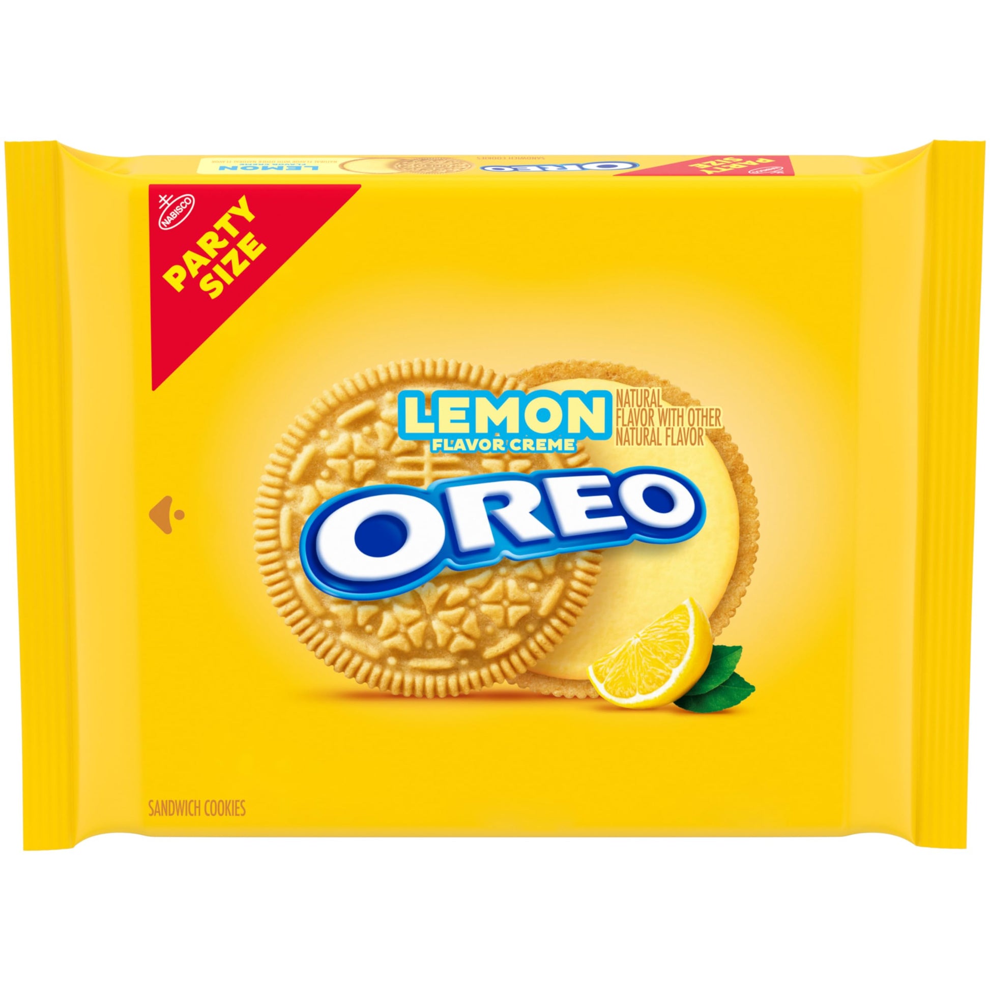 Oreo Lemon Creme Sandwich Cookies, Party Size, 24.95 Oz