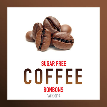 Swiss Imports Sugar Free Bonbons Hard Candy Drops, Coffee, 1.4 Oz/ 40G Box, 9 Pack