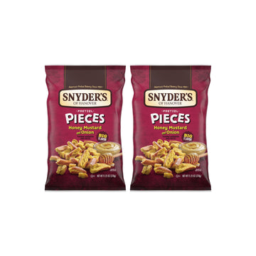 Snyders of Hanover Honey Mustard & Onion Flavored Pretzel Pieces, 11.25 Oz (Pack of 2)