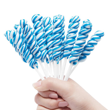 Lollipops Individually Wrapped Bulk - Twisty Lollipops - Kid'S Whirley Lollipops Candy For Decorating Brithday, Blueberry Flavor