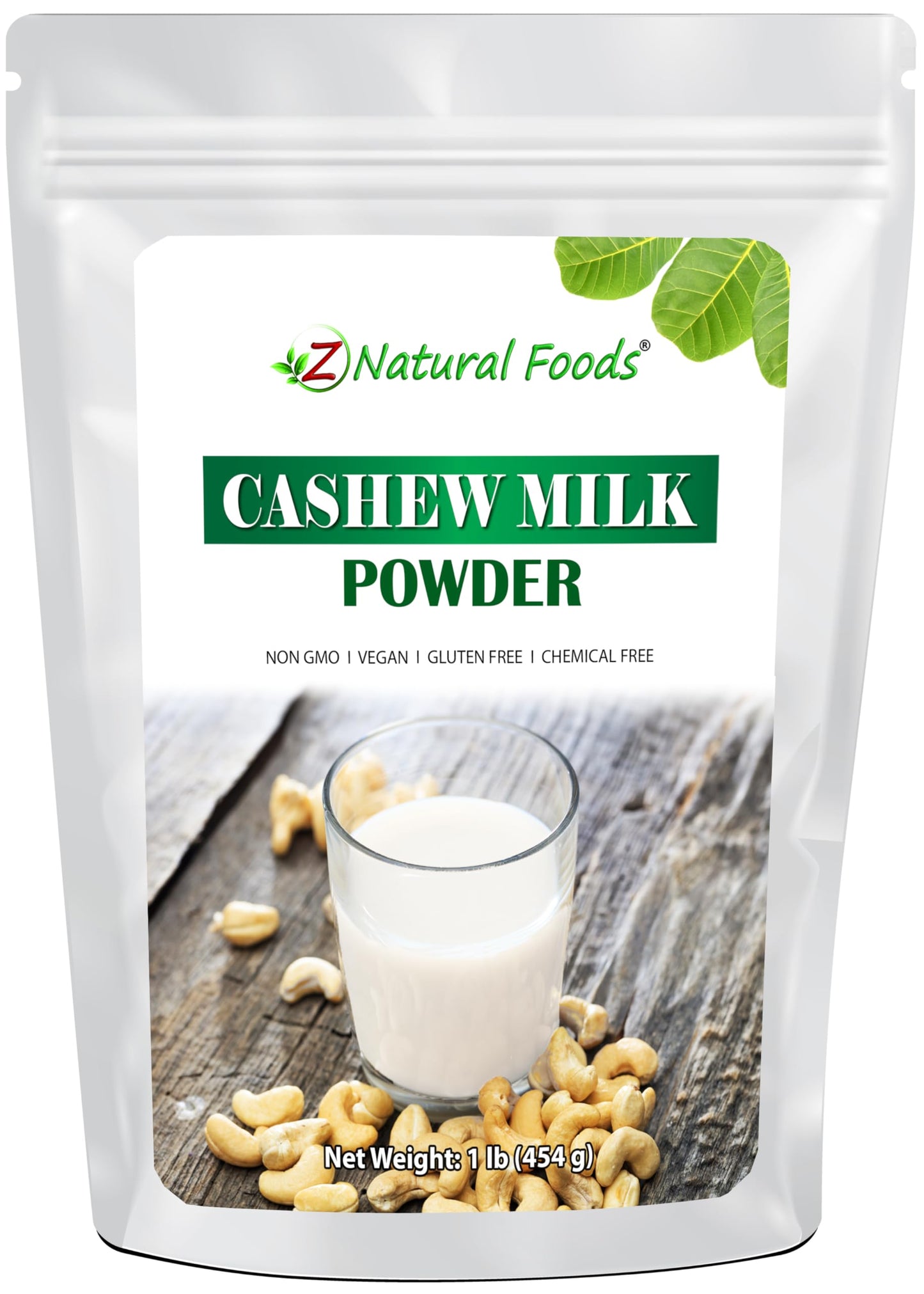 Z Natural Foods Unsweetened Cashew Milk Powder - Plant/Nut Milk For Healthy Heart, Bones, Skin - Substitute for Cashew Butter - 