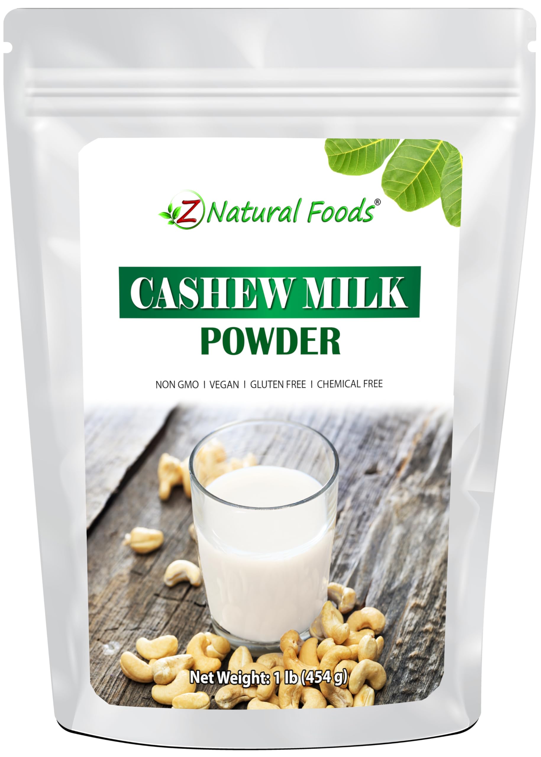 Z Natural Foods Unsweetened Cashew Milk Powder - Plant/Nut Milk For Healthy Heart, Bones, Skin - Substitute for Cashew Butter - 
