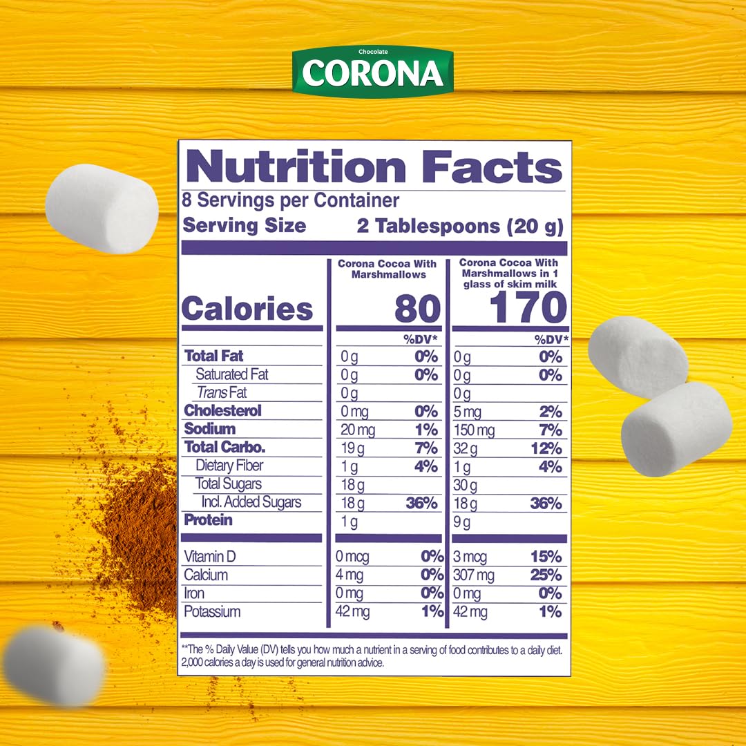 CORONA Instant Cocoa Powder Mix with Marshmallows, 5.64 Ounces, Pack of 1