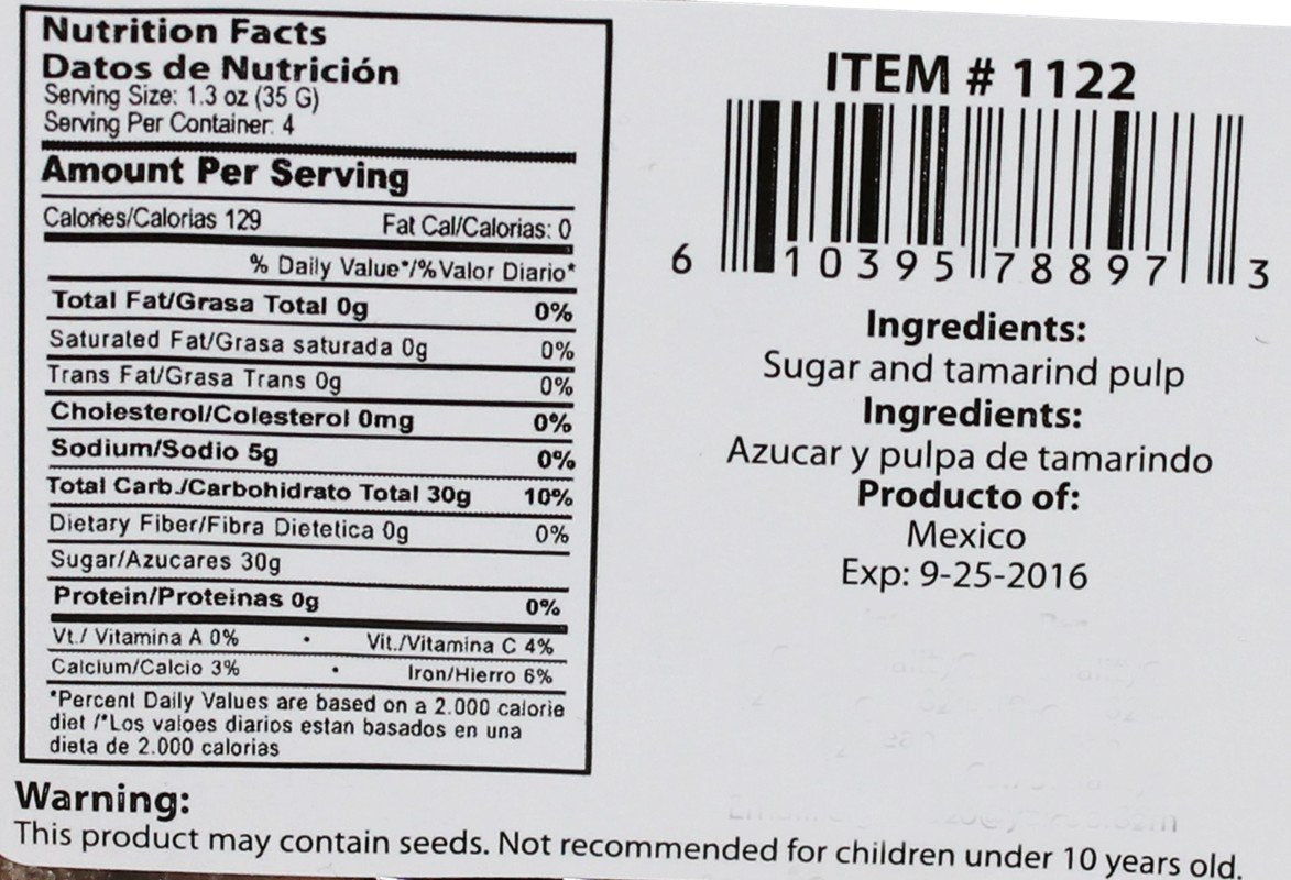 Tamarind Balls Tamarindo 100% Natural. 8 Oz