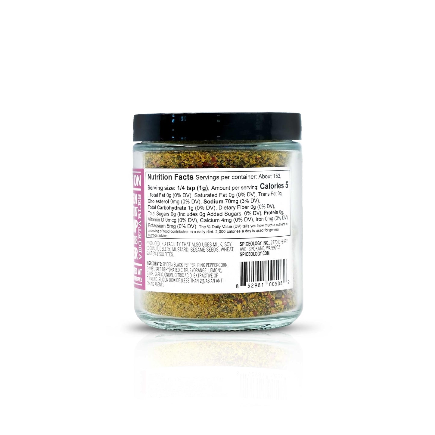 Spiceology Pink Peppercorn Lemon Thyme Seasoning - 5.4 oz - Perfect for Chicken, Salmon, Shrimp, and Vegetables