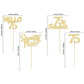 Gyufise 24Pcs Gold Glitter 75 Cupcake Toppers 75Th Birthday Cupcake Toppers Hello 75 Seventy Five 75 Cake Toppers 75 Fabulous Cu
