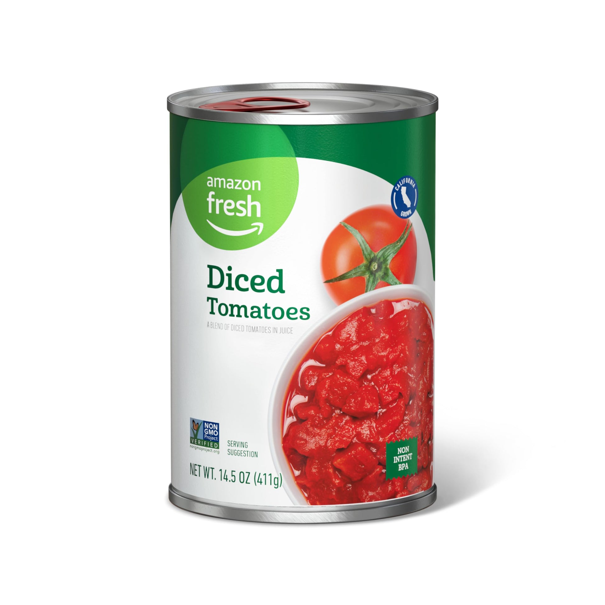 Happy Belly Diced Tomatoes in Tomato Juice, 14.5 Ounce