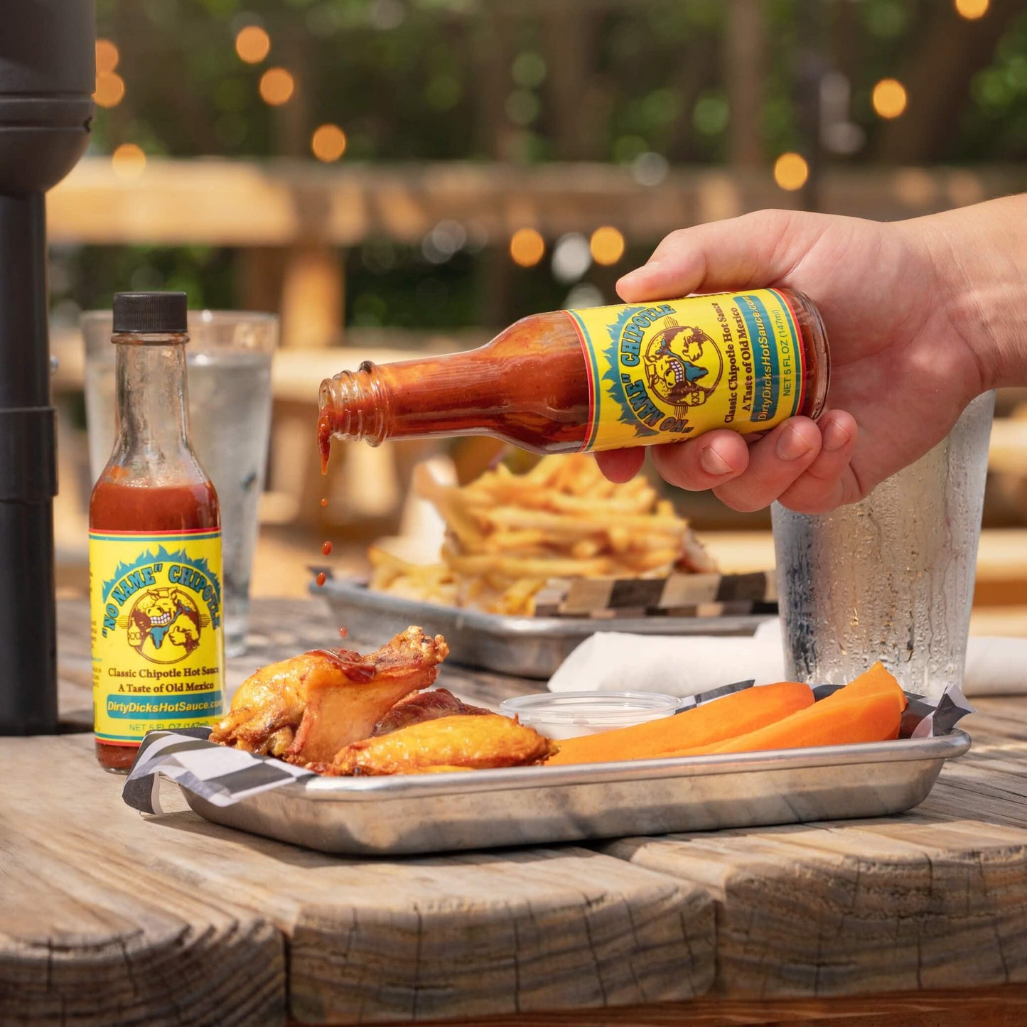 Dirty Dicks No Name Chipotle Hot Sauce, 5 Fl Oz - Smoky Mole-Style Flavor With A Spicy Kick (Pack Of 1)