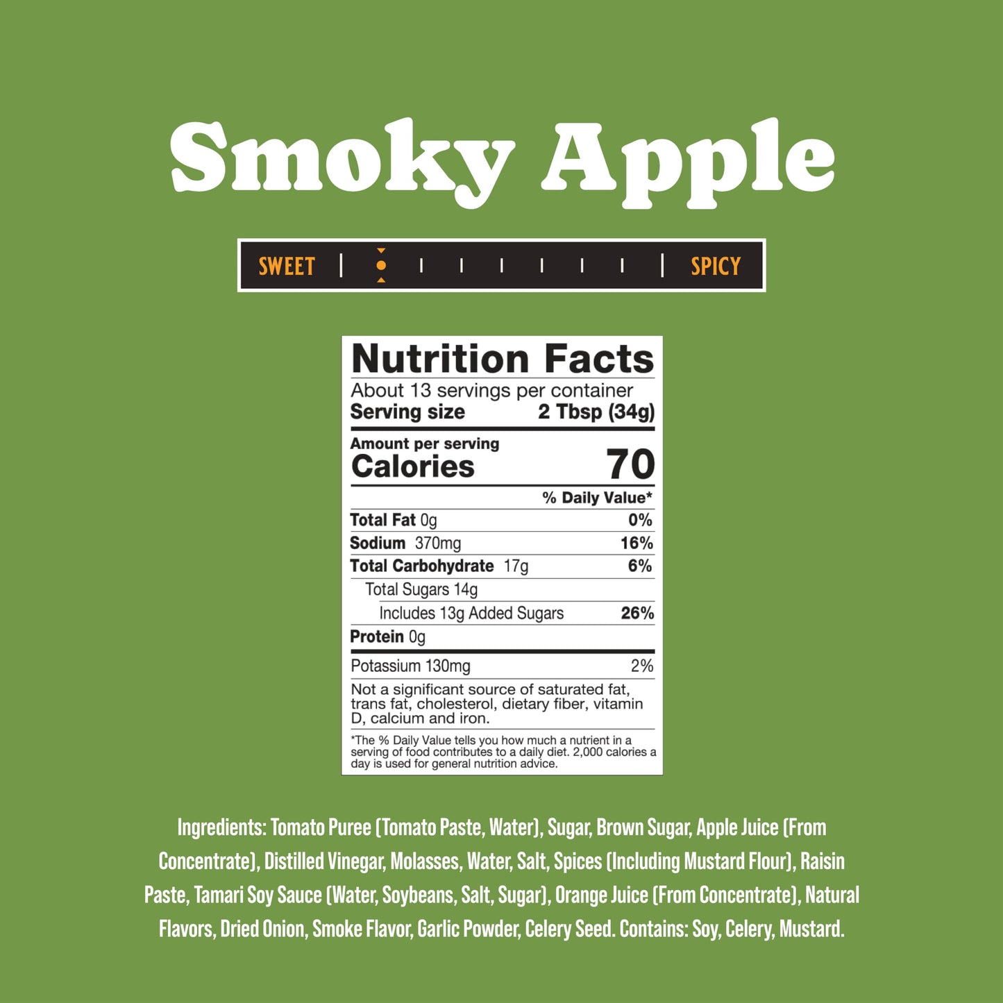 Rufus Teague Smoky Apple BBQ Sauce - Premium Barbecue Sauce - 15.25 oz Bottles - 2 Pack