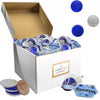 The Dreidel Company Hanukkah Chocolate Gelt - Blue & Silver Coins, Premium Belgian Milk Chocolate, Gluten Free, Kosher, 300 Mesh Bags