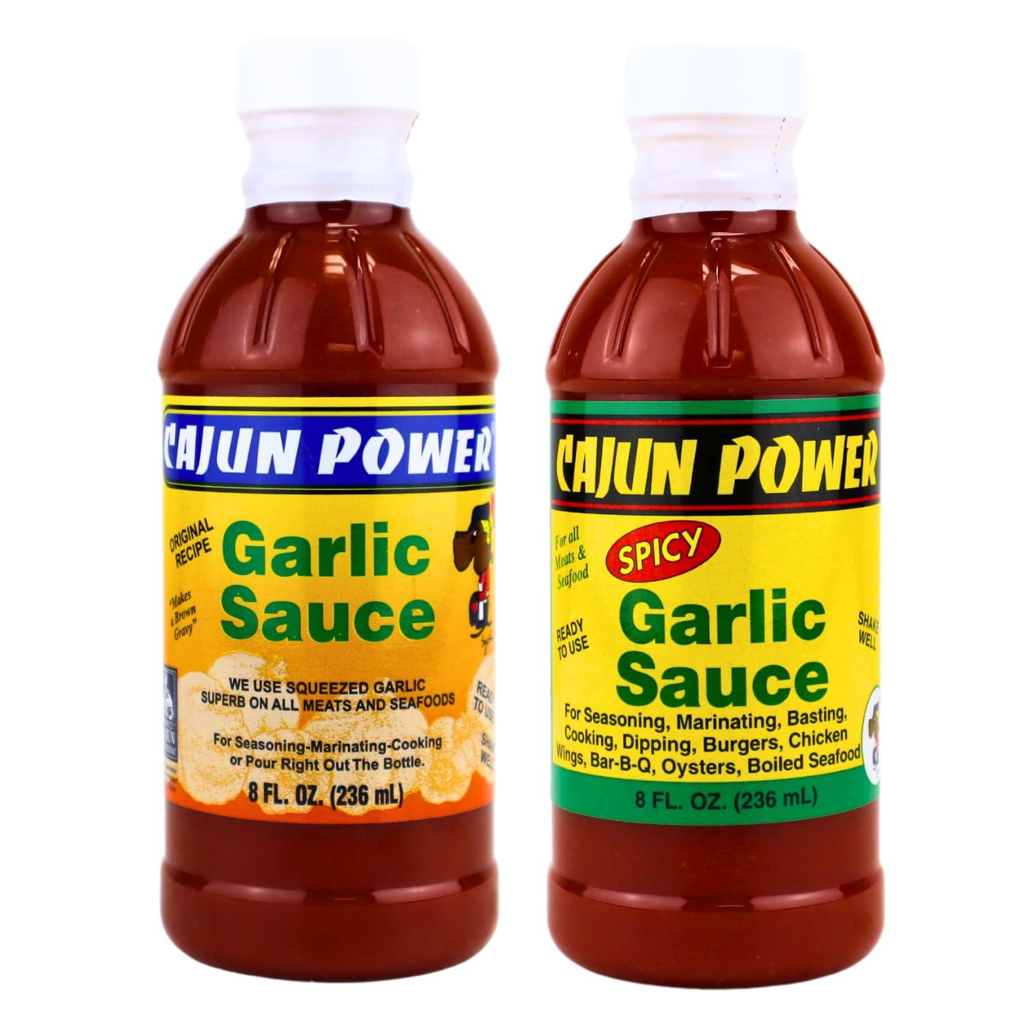 Cajun Power garlic sauce - Authentic Louisiana Flavor, Gourmet Cooking Sauce, Perfect for Cajun Recipes, Marinades, Grilling, an
