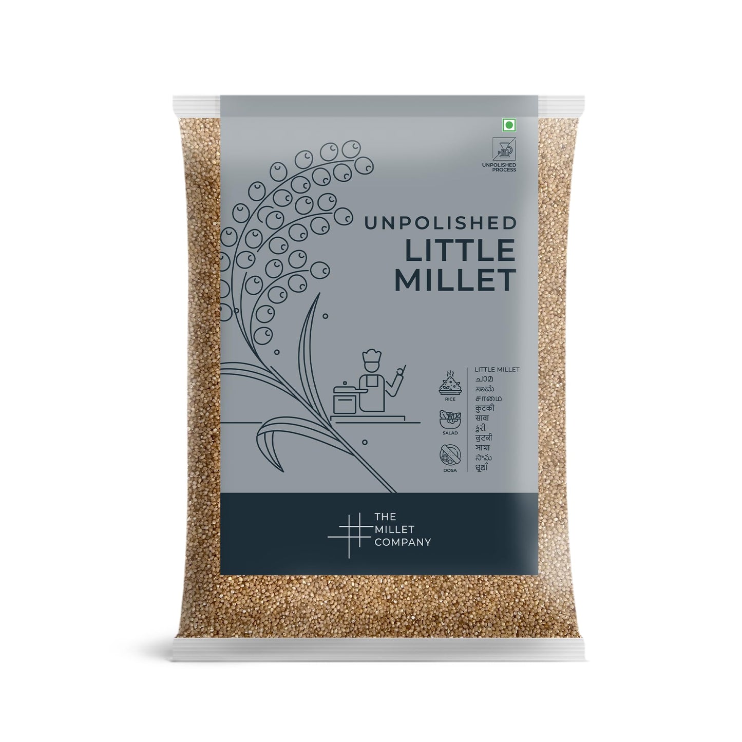 The Millet Company Unpolished Little Millet, Saame, Sava, Gluten Free, Natural Farm Produce, Healthy Food Alternatives Raw & Gro