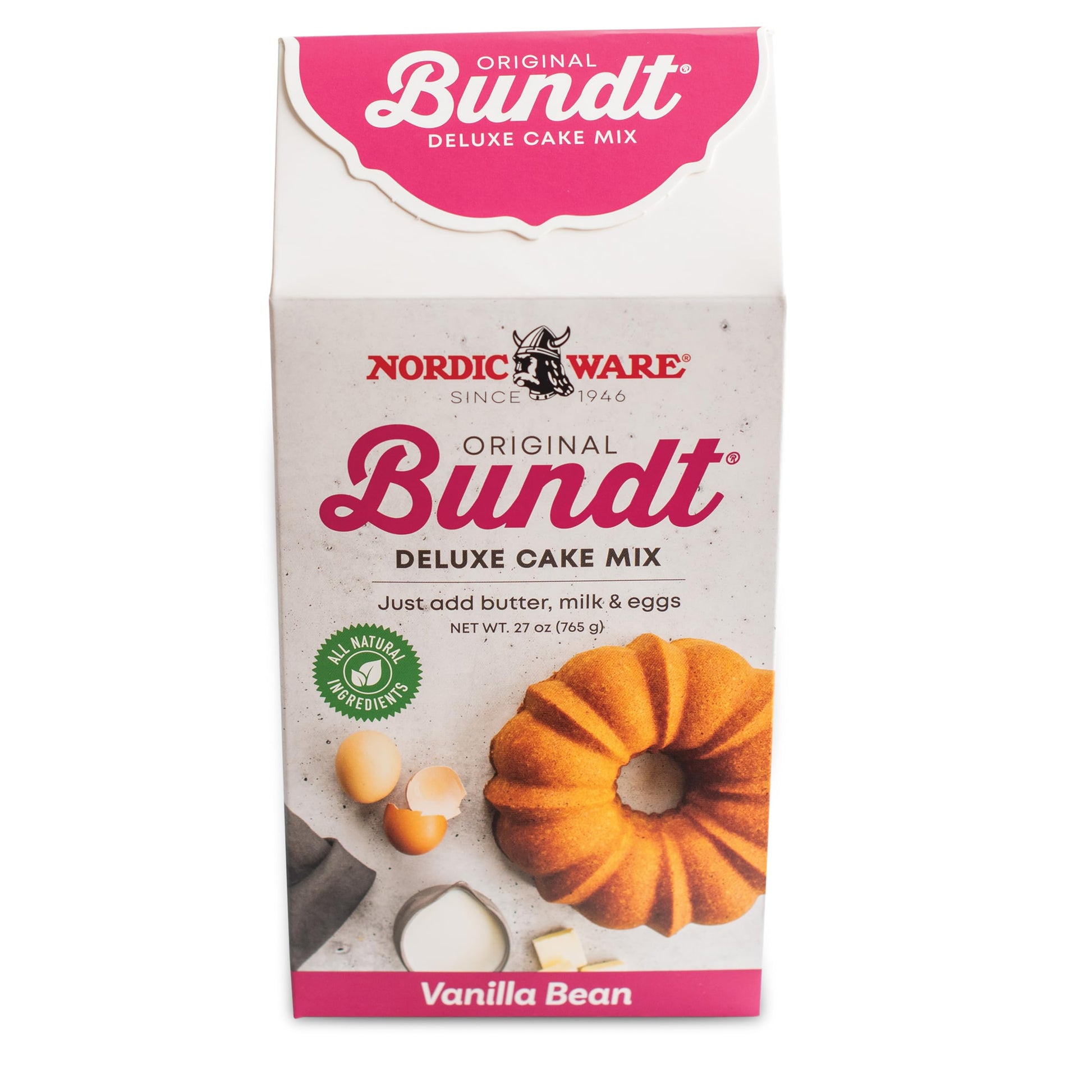 Nordic Ware Vanilla Bean Bundt Cake Mix, 18 oz., Blue, Model 77734