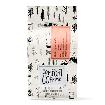 Mt. Comfort Coffee Guatemala Medium Roast, 12 Oz Bag - Sourced From Small, Guatemalan Coffee Farms - Flavor Notes Of Chocolate & Caramel - Roasted Whole Beans