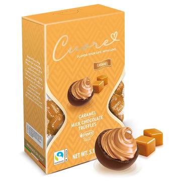 WITORS Cuore Chocolate Truffles, Creamy Filling, 5.11 Ounce, Made in Italy, Perfect for Gifting