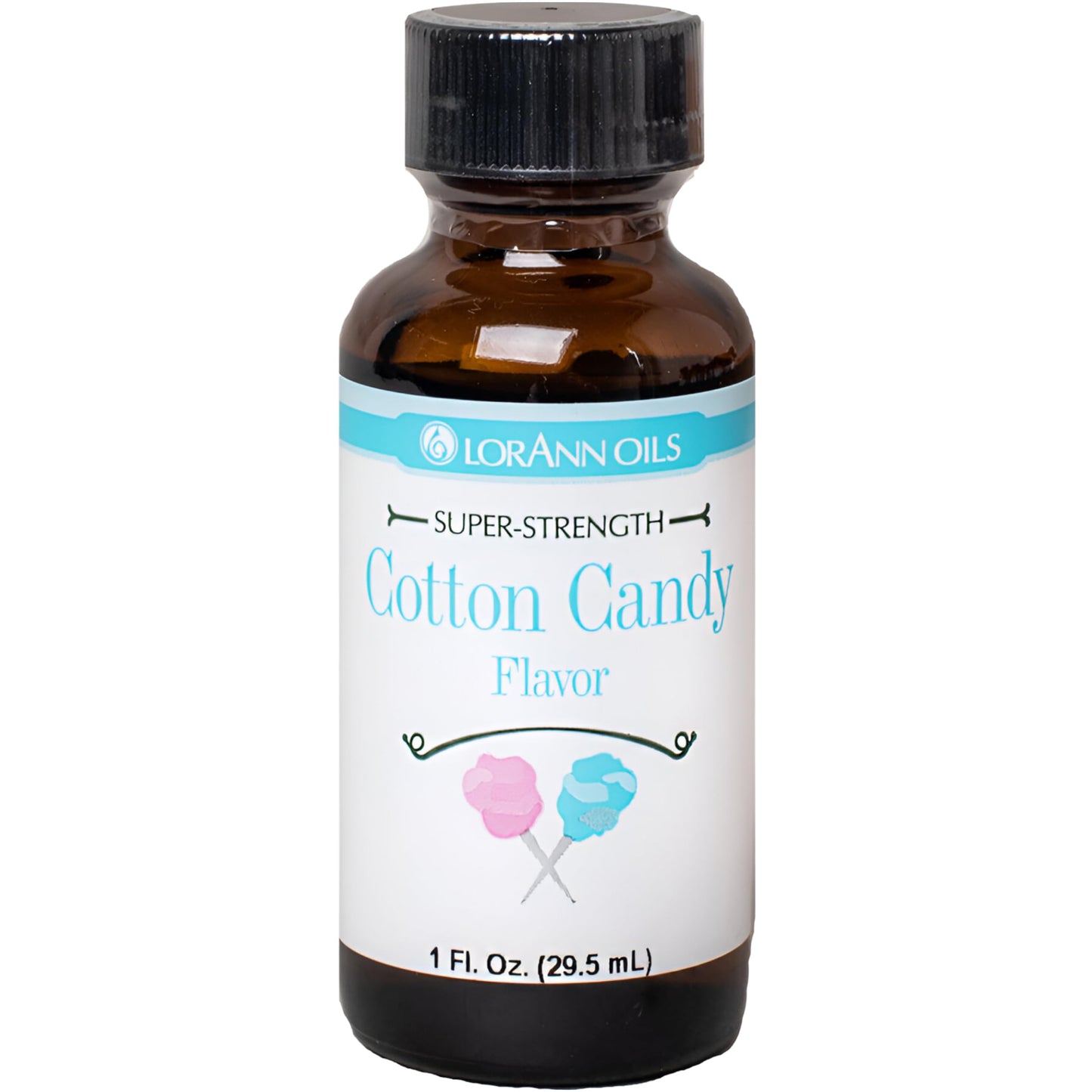 LorAnn Oils Super Strength Flavoring, Cotton Candy, 1 fl oz, Clear to Pale Off White, Model 0460
