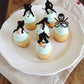 Rssta i Hockey Cupcake Toppers - 24 Pack Cake Decorations - Paper - Black - Model XM545-black