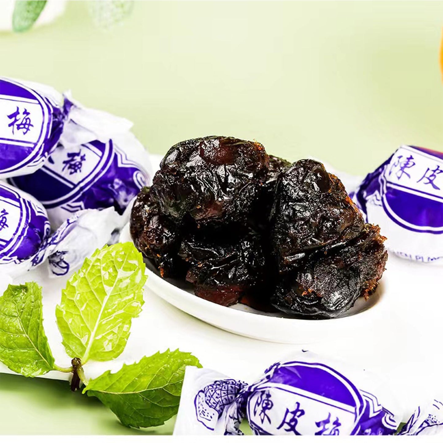 Dried Plum,Dried Plum Fruit Candy 17.6Oz/500G,Chan Pui Mui Preserved Plum,Plum Candy,Independent Packaging