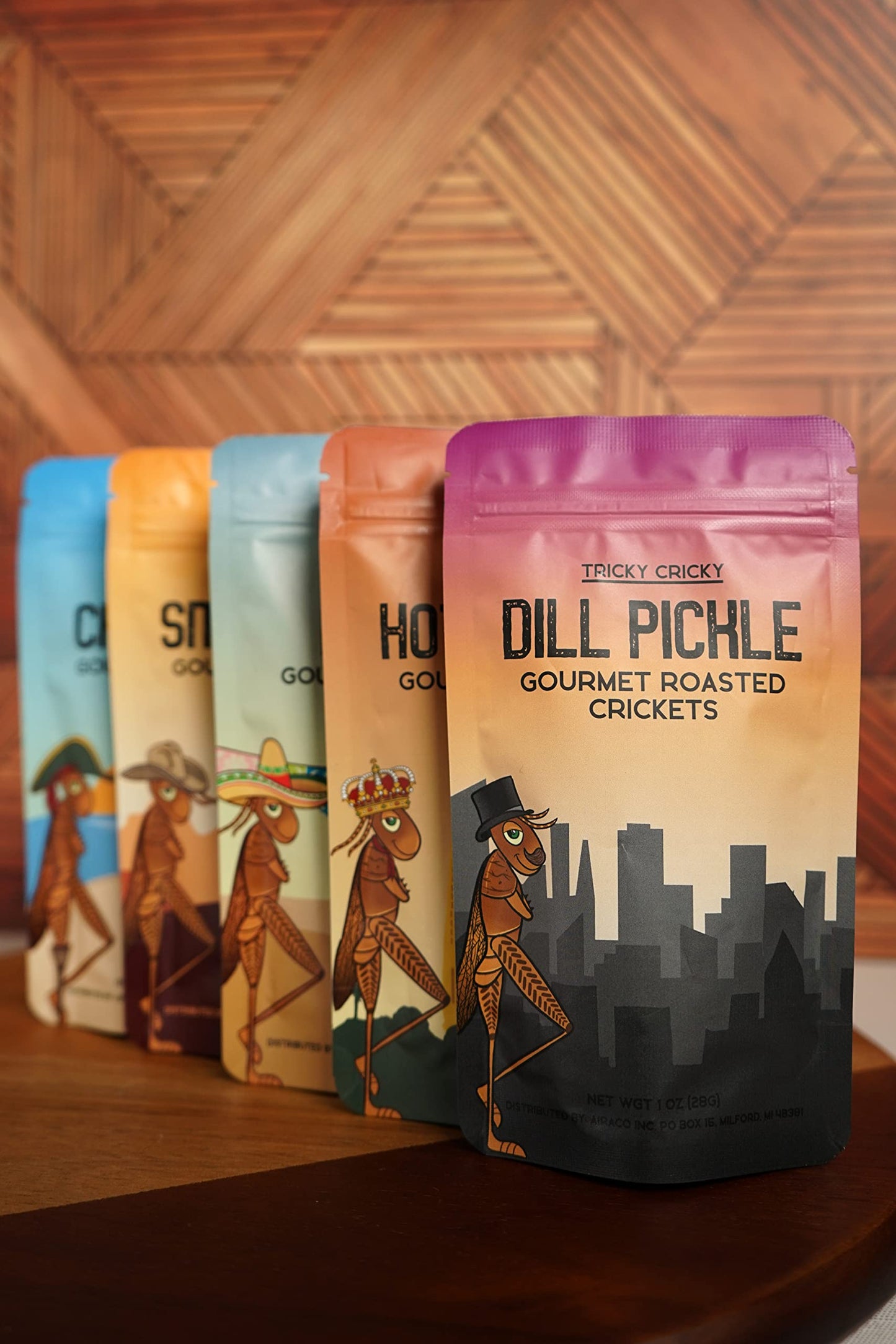 Tricky Cricky Edible Cricket Snacks - Dill Pickle Flavor, High Protein, Low Carb, 1 Oz Pack