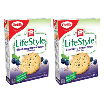 Peek Freans Blueberry Brown Sugar with Flax Lifestyle Selections Cookies, 290g/10oz, 2-Pack {Imported from Canada}