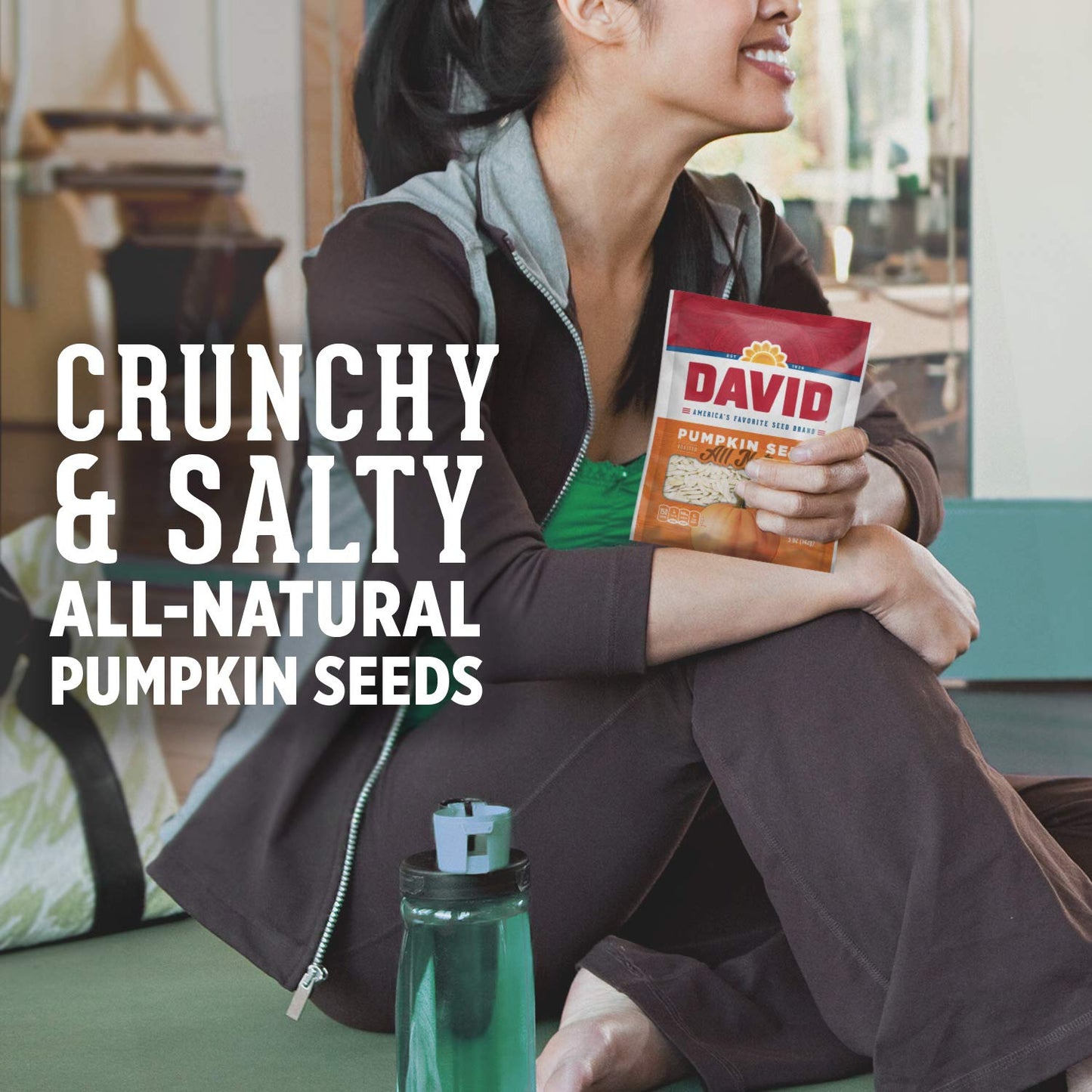 David Roasted And Salted All Natural Pumpkin Seeds, 5Oz. (Pack Of 12)