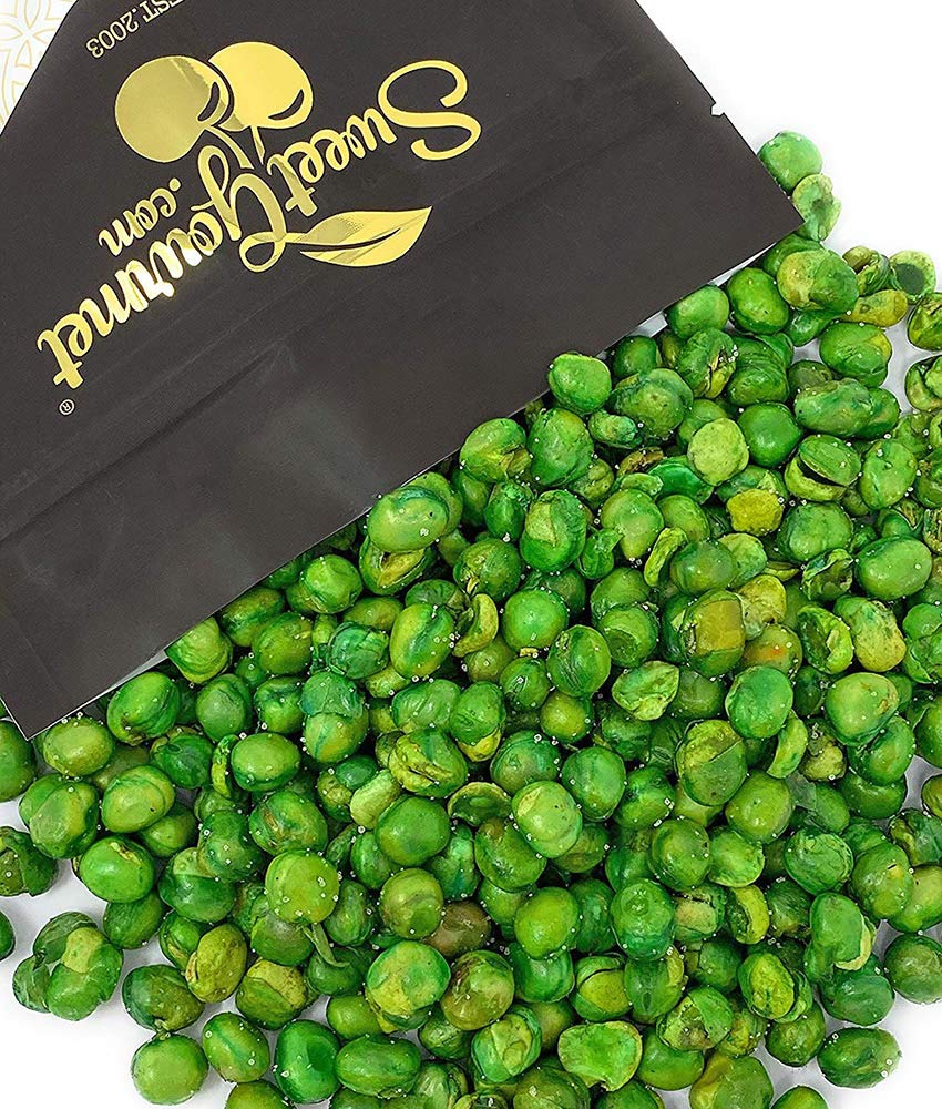 Sweetgourmet Green Peas Gluten-Free Healthy Snack, 1-Pound Resealable Bag, Air-Fried Crunchy And Lightly Sea Salted