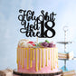 Jenrtvis Happy 18th Birthday Cake Topper, Black Glitter, Paper, Model EM--0286, Fun Cake Decor for 18th Birthday Celebrations
