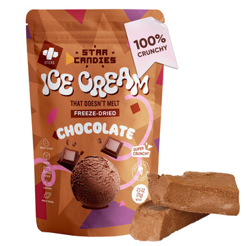 Star Candies Freeze Dried Ice Cream Chocolate | No Melting Freeze Dried Chocolate Ice Cream Candy | Crunchy & Delicious Camping 