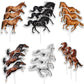 Little Horse Cupcake Toppers Set Picks Equestrian Contest Theme Horse Racing Cowboy Happy Birthday Party Glitter Decoration Supp