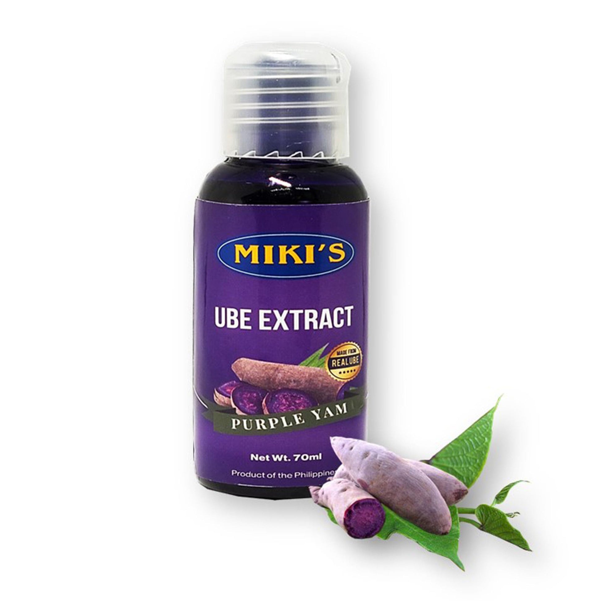 Mikis Real Ube Purple Yam Flavoring Extract, Natural, 70 ml / 2.37 Fl. Oz.