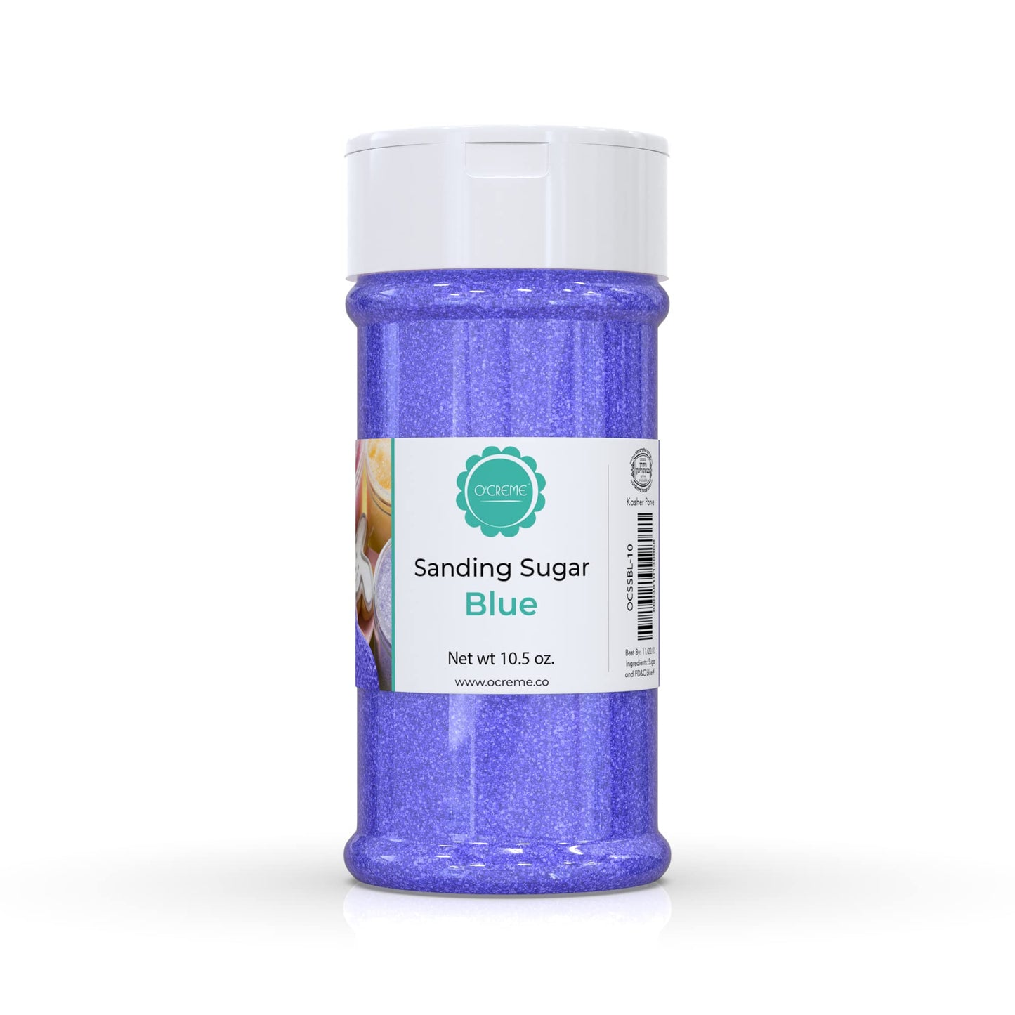 OCREME Sanding Sugar for Cookie Decorating – Blue Sugar Crystals – 10.5 Ounce