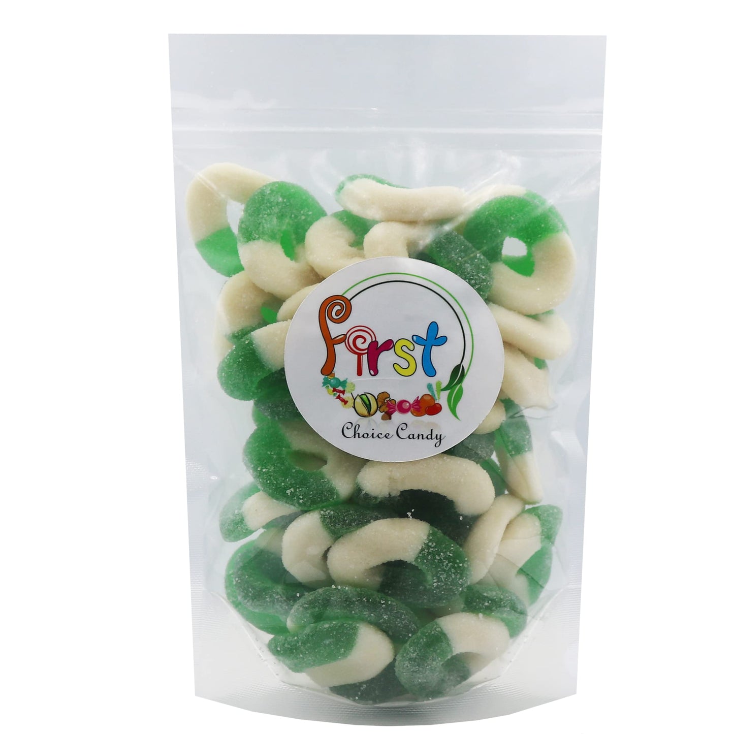 FirstChoiceCandy Gummy Rings (Green Apple, 2 Pound (Pack of 1))