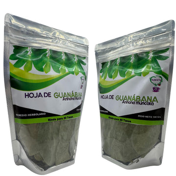 Soursop Tea, Quiere Te, 3.5 Oz (100 Grams), 2 Pack, Up To 132 Cups, Loose Leaf Tea, Resealable Bag, Guanabana Tea, Soursop Leave