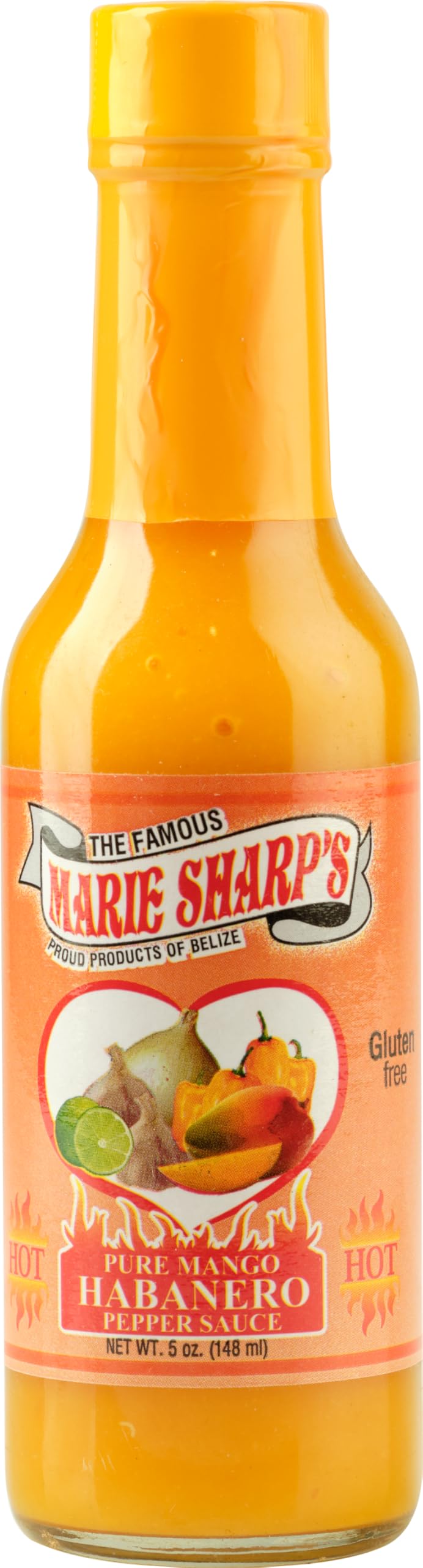 Marie Sharp's Pure Mango Habanero Pepper Sauce, 5 oz