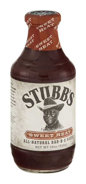 Stubbs Sweet Heat Sauce Barbecue BBQ 1.12 Pound (Pack of 6)