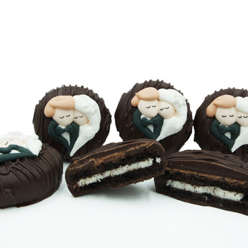Philadelphia Candies Dark Chocolate Covered OREO Cookies, Wedding Heart Gift, 8 Ounce
