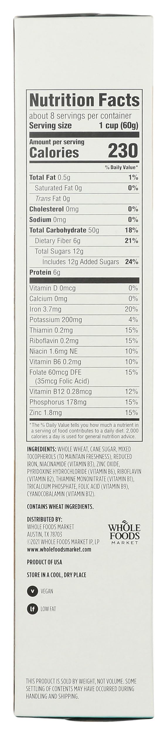 365 by Whole Foods Market, Frosted Wheat Squares Cereal, 16 Ounce