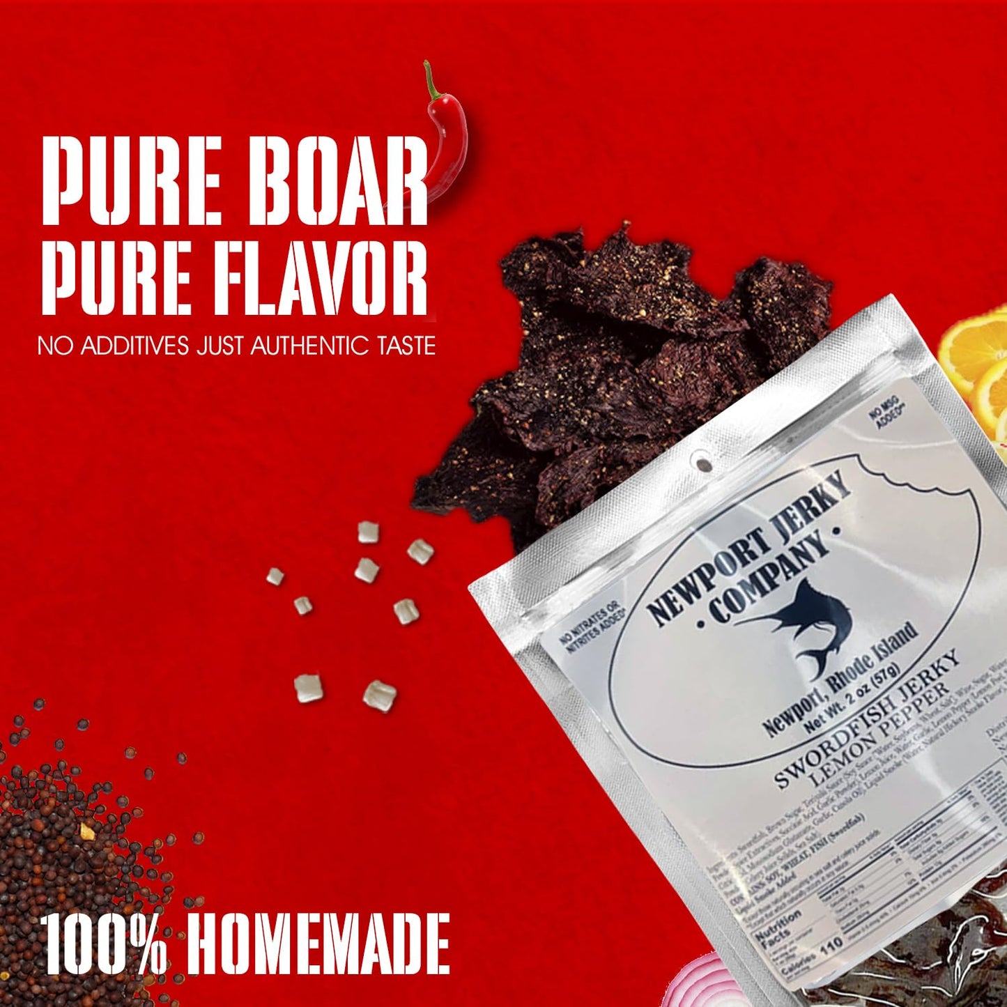 NEWPORT JERKY COMPANY decorative replica bladefish Jerky - 2 Ounce Pack, High Protein Snack