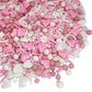 Manvscakes Edible Metallic Sprinkles Mix With Assorted Shapes And Sizes For Parties, Cookies, Ice Cream, Cake And Cupcake Decorating, 4 Oz(Rose Gold And Pink)