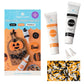 Sweets Indeed Dye-Free Halloween Frosting & Sprinkles Set - 8.22 oz | 2 Frosting Tubes (Orange & Black) + 2 Decorating Tips + 2 oz Sprinkle Mix (Black  Orange & White) | No Artificial Dyes Cupcake & Cookie Decorating Kit